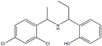2-(1-{[1-(2,4-dichlorophenyl)ethyl]amino}propyl)phenol Structure