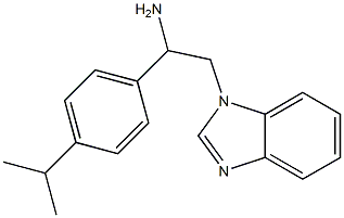 2-(1H-1,3-benzodiazol-1-yl)-1-[4-(propan-2-yl)phenyl]ethan-1-amine Struktur