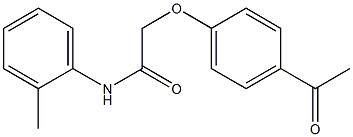 2-(4-acetylphenoxy)-N-(2-methylphenyl)acetamide Struktur