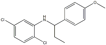 2,5-dichloro-N-[1-(4-methoxyphenyl)propyl]aniline Struktur