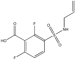 2,6-difluoro-3-(prop-2-en-1-ylsulfamoyl)benzoic acid Struktur