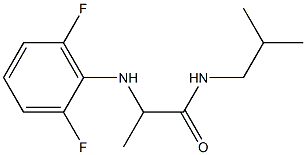 2-[(2,6-difluorophenyl)amino]-N-(2-methylpropyl)propanamide Struktur