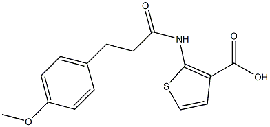 2-[3-(4-methoxyphenyl)propanamido]thiophene-3-carboxylic acid Struktur
