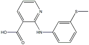 2-{[3-(methylsulfanyl)phenyl]amino}pyridine-3-carboxylic acid Struktur