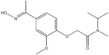 2-{4-[1-(hydroxyimino)ethyl]-2-methoxyphenoxy}-N-methyl-N-(propan-2-yl)acetamide Struktur