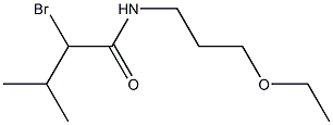 2-bromo-N-(3-ethoxypropyl)-3-methylbutanamide Struktur