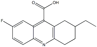 2-ethyl-7-fluoro-1,2,3,4-tetrahydroacridine-9-carboxylic acid Struktur