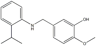 2-methoxy-5-({[2-(propan-2-yl)phenyl]amino}methyl)phenol Struktur