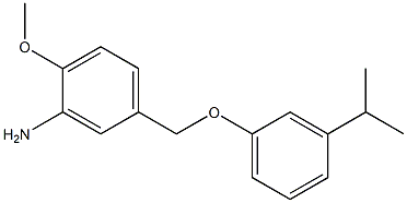 2-methoxy-5-[3-(propan-2-yl)phenoxymethyl]aniline Struktur