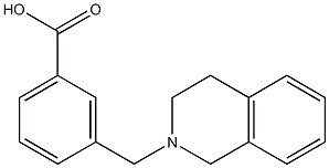 3-(1,2,3,4-tetrahydroisoquinolin-2-ylmethyl)benzoic acid Struktur