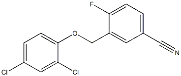 3-(2,4-dichlorophenoxymethyl)-4-fluorobenzonitrile Struktur