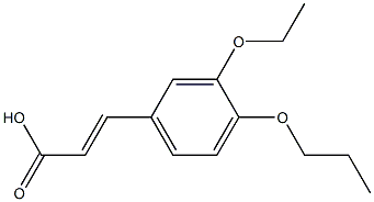 3-(3-ethoxy-4-propoxyphenyl)prop-2-enoic acid Struktur