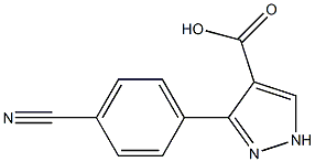 3-(4-cyanophenyl)-1H-pyrazole-4-carboxylic acid Structure