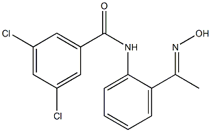 3,5-dichloro-N-{2-[1-(hydroxyimino)ethyl]phenyl}benzamide Struktur