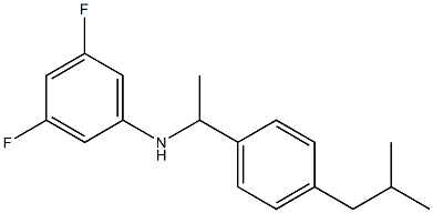 3,5-difluoro-N-{1-[4-(2-methylpropyl)phenyl]ethyl}aniline Struktur