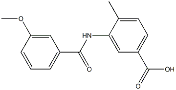 3-[(3-methoxybenzoyl)amino]-4-methylbenzoic acid Struktur