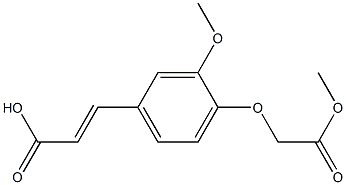 3-[3-methoxy-4-(2-methoxy-2-oxoethoxy)phenyl]prop-2-enoic acid Struktur