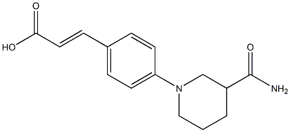 3-[4-(3-carbamoylpiperidin-1-yl)phenyl]prop-2-enoic acid Structure