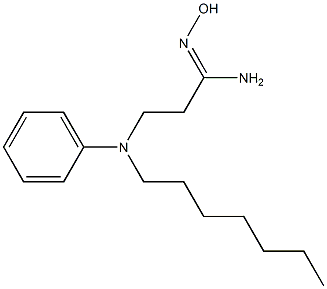 3-[heptyl(phenyl)amino]-N'-hydroxypropanimidamide Struktur