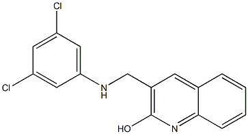 3-{[(3,5-dichlorophenyl)amino]methyl}quinolin-2-ol Struktur