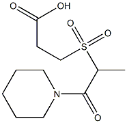 3-{[1-oxo-1-(piperidin-1-yl)propane-2-]sulfonyl}propanoic acid Struktur