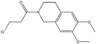 3-chloro-1-(6,7-dimethoxy-1,2,3,4-tetrahydroisoquinolin-2-yl)propan-1-one Struktur