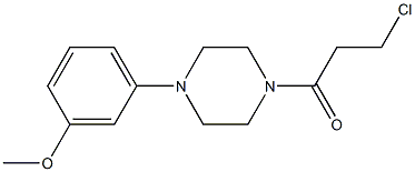 3-chloro-1-[4-(3-methoxyphenyl)piperazin-1-yl]propan-1-one Struktur