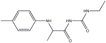 3-ethyl-1-{2-[(4-methylphenyl)amino]propanoyl}urea Struktur