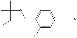 3-fluoro-4-{[(2-methylbutan-2-yl)oxy]methyl}benzonitrile Struktur