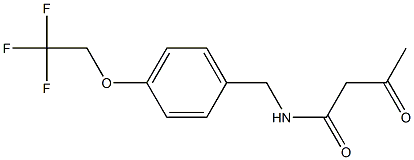 3-oxo-N-{[4-(2,2,2-trifluoroethoxy)phenyl]methyl}butanamide Struktur
