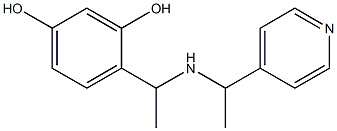 4-(1-{[1-(pyridin-4-yl)ethyl]amino}ethyl)benzene-1,3-diol Structure