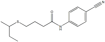 4-(butan-2-ylsulfanyl)-N-(4-cyanophenyl)butanamide Struktur