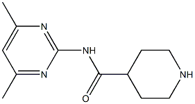 N-(4,6-dimethylpyrimidin-2-yl)piperidine-4-carboxamide Struktur