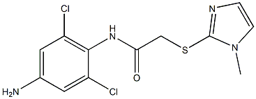 N-(4-amino-2,6-dichlorophenyl)-2-[(1-methyl-1H-imidazol-2-yl)sulfanyl]acetamide Struktur
