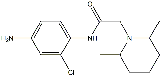 N-(4-amino-2-chlorophenyl)-2-(2,6-dimethylpiperidin-1-yl)acetamide Struktur