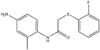 N-(4-amino-2-methylphenyl)-2-[(2-fluorophenyl)sulfanyl]acetamide Struktur