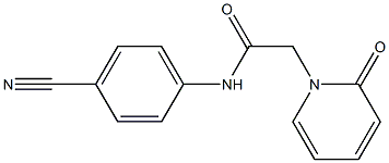 N-(4-cyanophenyl)-2-(2-oxo-1,2-dihydropyridin-1-yl)acetamide Struktur