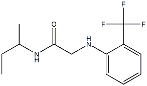N-(butan-2-yl)-2-{[2-(trifluoromethyl)phenyl]amino}acetamide Struktur