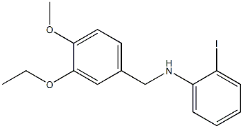 N-[(3-ethoxy-4-methoxyphenyl)methyl]-2-iodoaniline Struktur