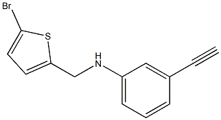 N-[(5-bromothiophen-2-yl)methyl]-3-ethynylaniline Struktur