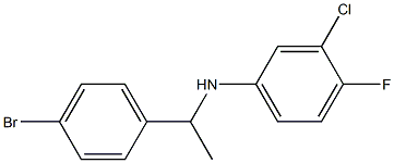 N-[1-(4-bromophenyl)ethyl]-3-chloro-4-fluoroaniline Struktur