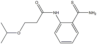 N-[2-(aminocarbonothioyl)phenyl]-3-isopropoxypropanamide Struktur