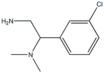 N-[2-amino-1-(3-chlorophenyl)ethyl]-N,N-dimethylamine Struktur
