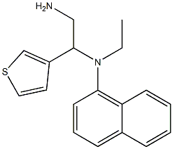 N-[2-amino-1-(thiophen-3-yl)ethyl]-N-ethylnaphthalen-1-amine Struktur