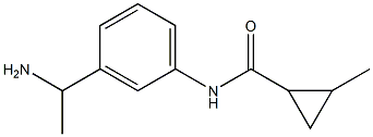 N-[3-(1-aminoethyl)phenyl]-2-methylcyclopropanecarboxamide Struktur