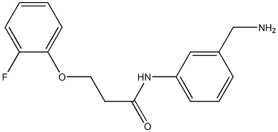 N-[3-(aminomethyl)phenyl]-3-(2-fluorophenoxy)propanamide Struktur