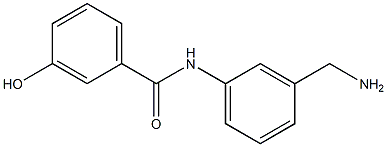 N-[3-(aminomethyl)phenyl]-3-hydroxybenzamide Struktur