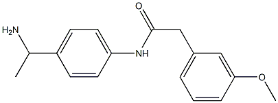 N-[4-(1-aminoethyl)phenyl]-2-(3-methoxyphenyl)acetamide Struktur
