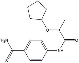 N-[4-(aminocarbonothioyl)phenyl]-2-(cyclopentyloxy)propanamide Struktur