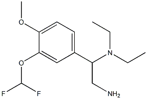 N-{2-amino-1-[3-(difluoromethoxy)-4-methoxyphenyl]ethyl}-N,N-diethylamine Struktur